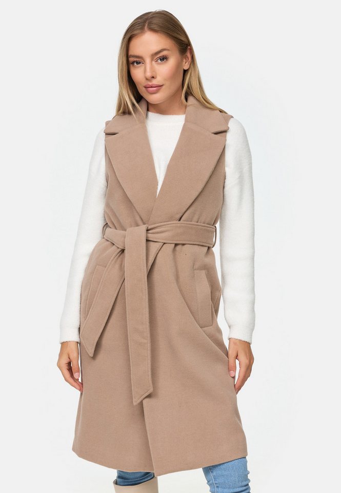 Threadbare Softshellweste THB Suhail belted formall Coat (1-tlg) mit Gürtel von Threadbare