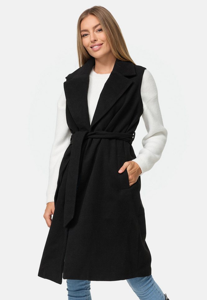 Threadbare Softshellweste THB Suhail belted formall Coat (1-tlg) mit Gürtel von Threadbare