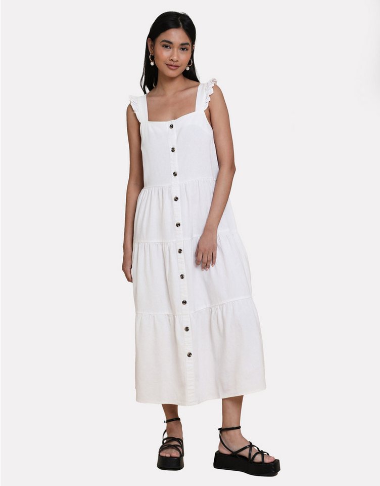 Threadbare Sommerkleid THB Oak Flutter mit Knöpfen von Threadbare