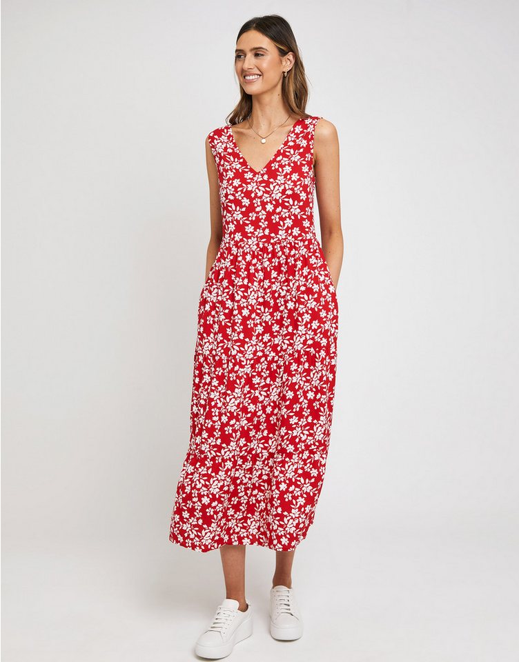 Threadbare Sommerkleid THB Rocks Tiered V mit schönem Print von Threadbare