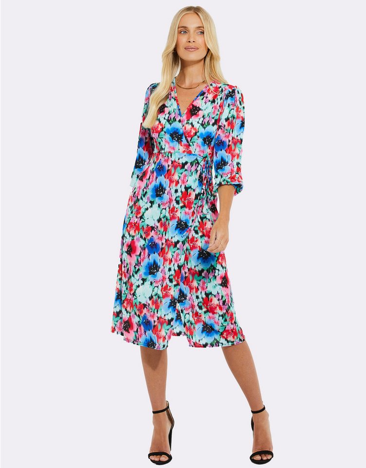 Threadbare Sommerkleid THB Watermelon Wrap Midi (1-tlg) mit buntem Blumenmuster von Threadbare