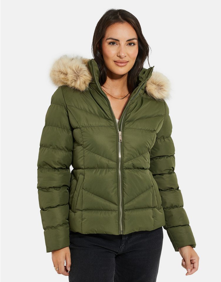 Threadbare Steppjacke (1-St) mit kuscheliger Kapuze von Threadbare