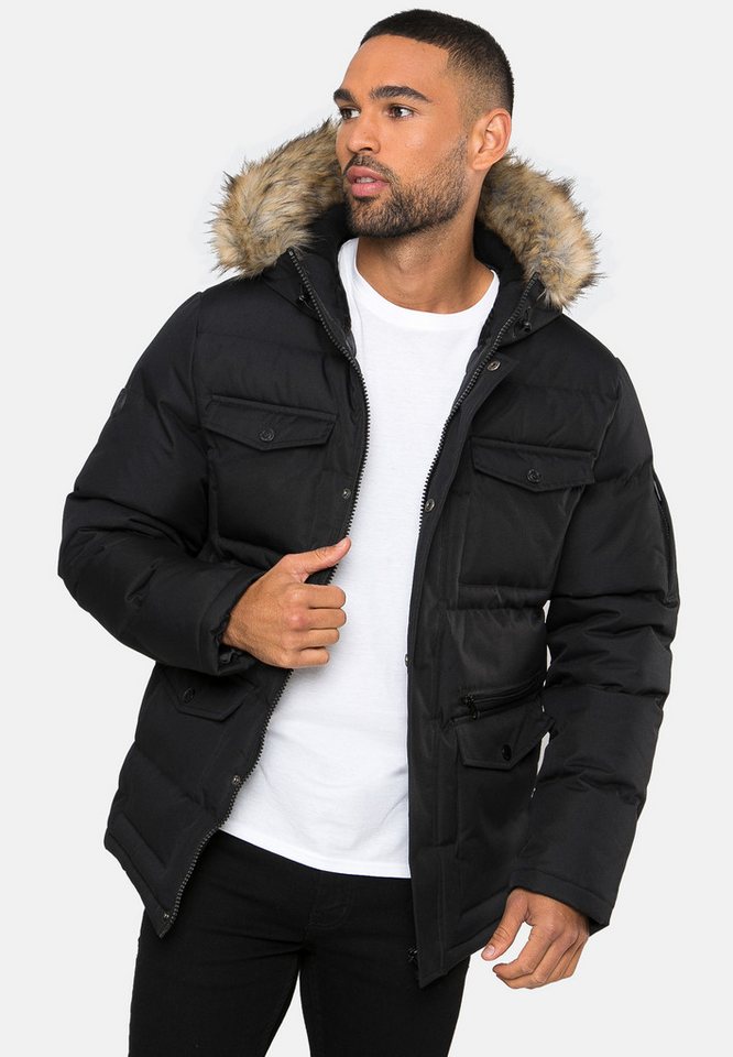 Threadbare Steppjacke Carberry mit Kunstfell-Kapuze von Threadbare
