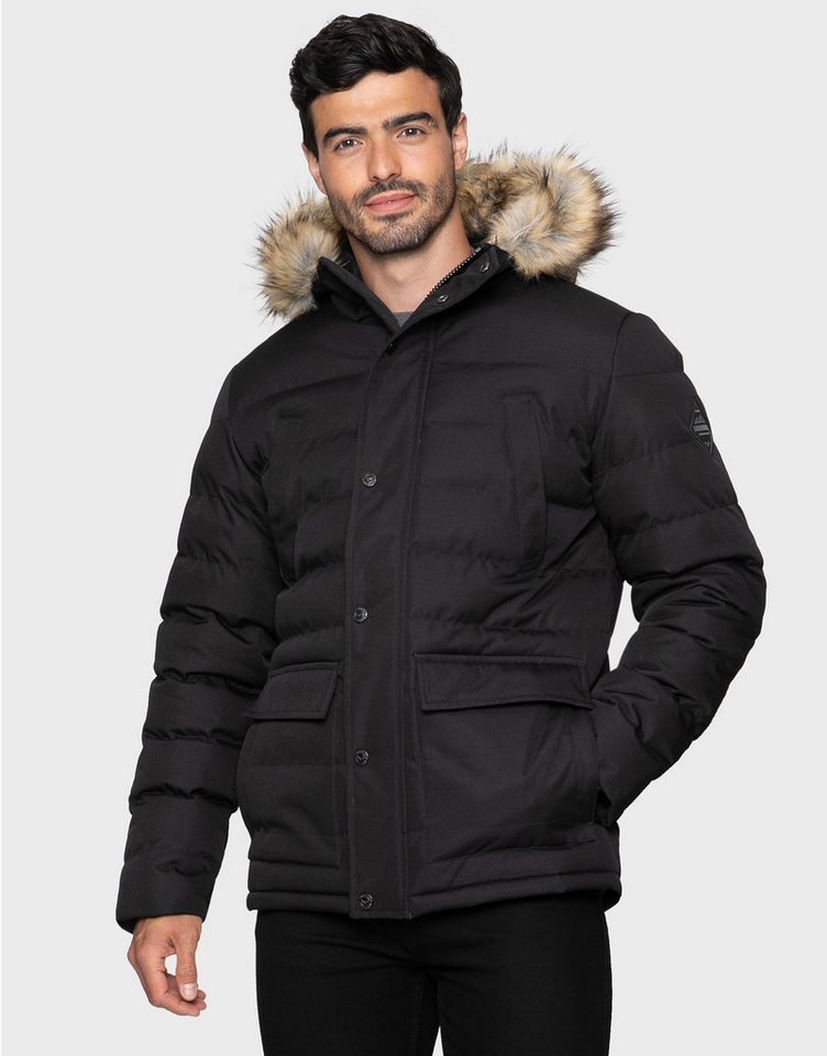 Threadbare Steppjacke Carrow (1-St) mit Kunstfellkapuze von Threadbare