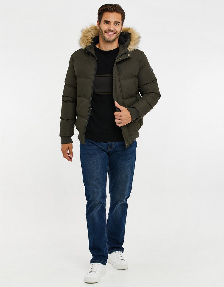 Threadbare Steppjacke THB Jacket Orwell (1-St) mit Kunstfellbesatz von Threadbare