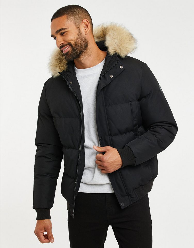 Threadbare Steppjacke THB Jacket Orwell (1-St) mit Kunstfellbesatz von Threadbare