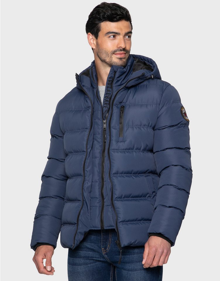 Threadbare Steppjacke THB Jacket Stadium (1-St) mit praktischer Kapuze von Threadbare