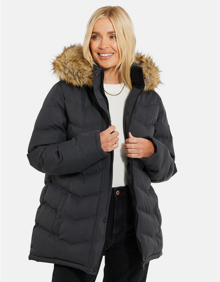 Threadbare Steppjacke THB Woodie (1-St) mit großer Kapuze von Threadbare