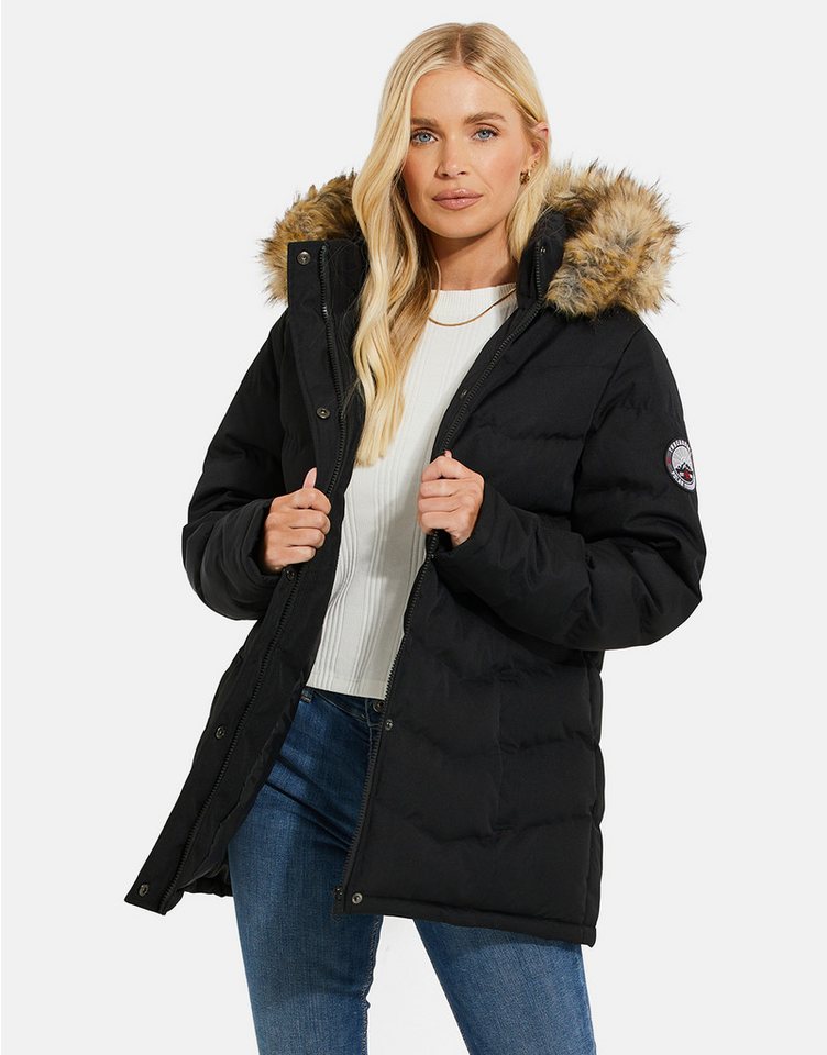 Threadbare Steppjacke THB Woodie (1-St) mit großer Kapuze von Threadbare