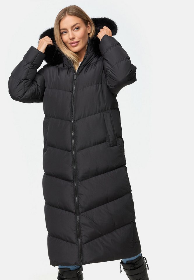 Threadbare Steppmantel THB Lazuli Quilted Jacket mit wärmender Kapuze von Threadbare