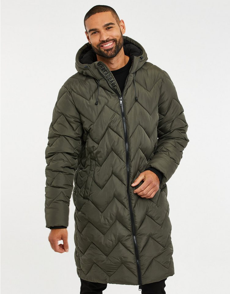 Threadbare Steppmantel THB Mens Long Line Gandey (1-tlg) mit schönem Steppmuster von Threadbare