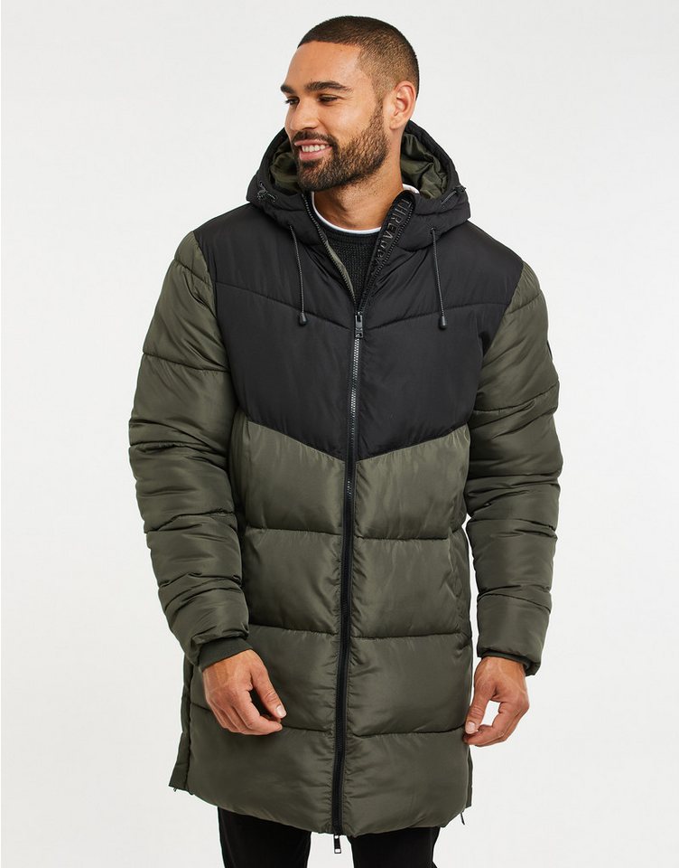 Threadbare Steppmantel THB Mens Long Line Jacket Luxe im Stepp-Design von Threadbare