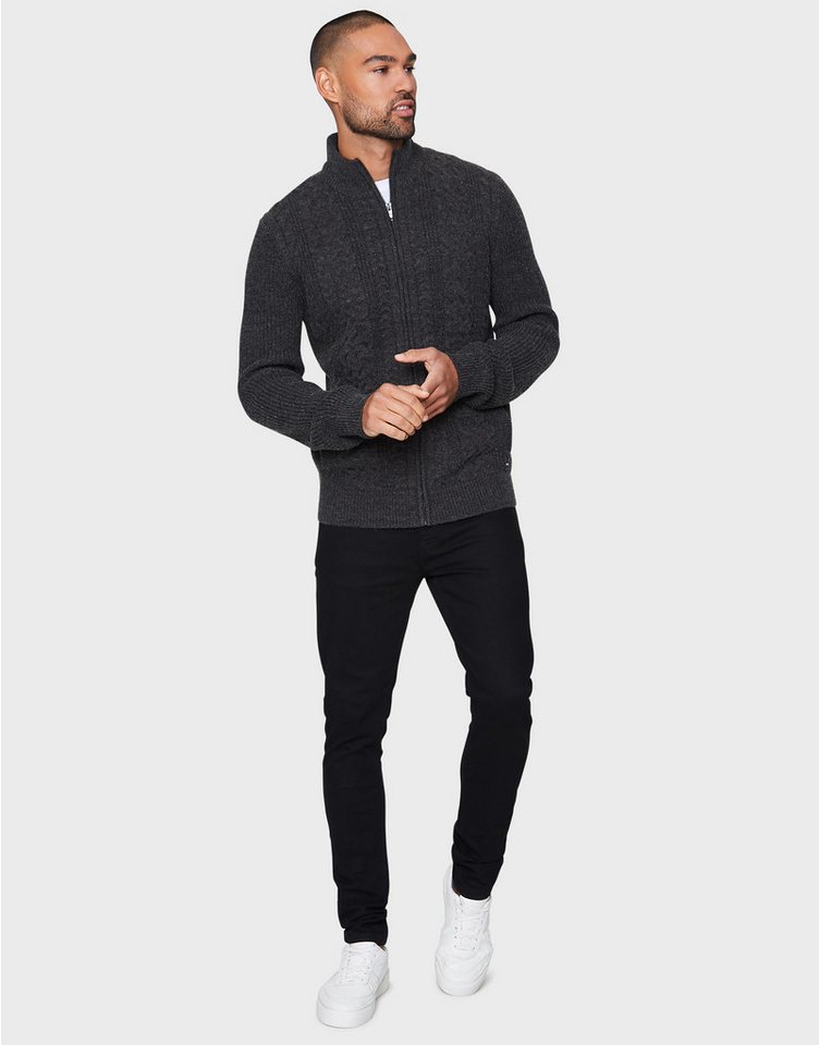 Threadbare Strickjacke Kade Zip (1-tlg) mit klassischem Strickmuster von Threadbare