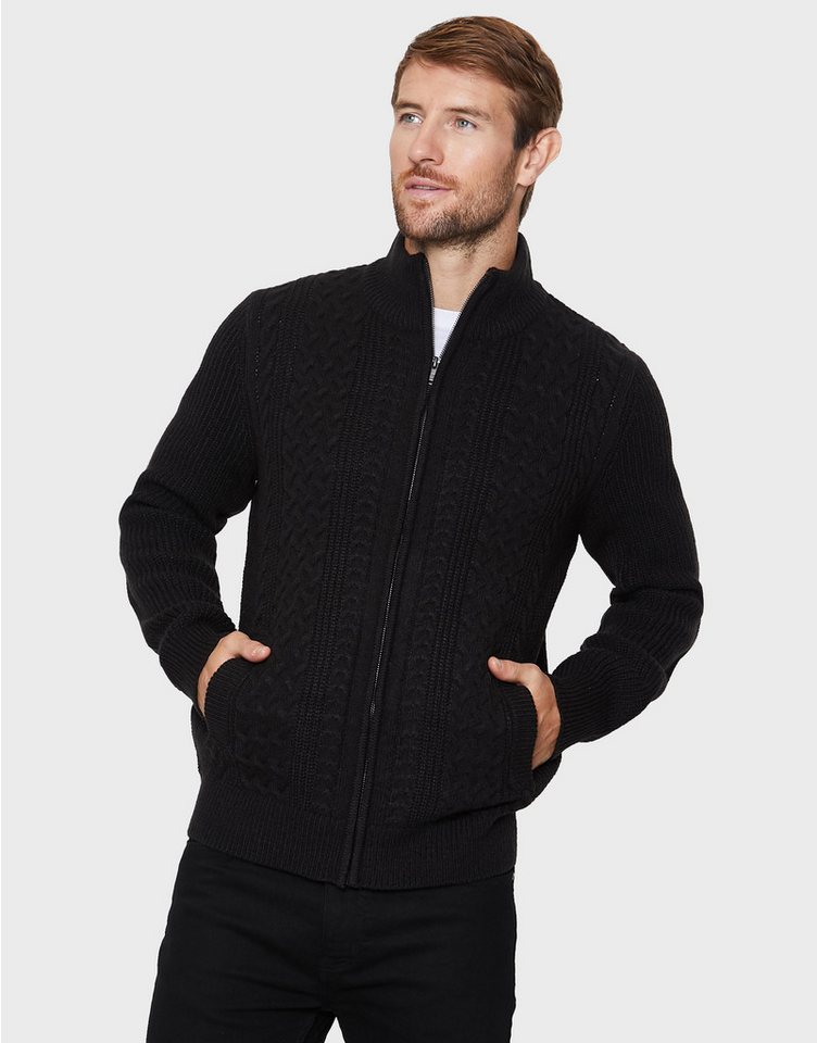 Threadbare Strickjacke Kade Zip (1-tlg) mit klassischem Strickmuster von Threadbare