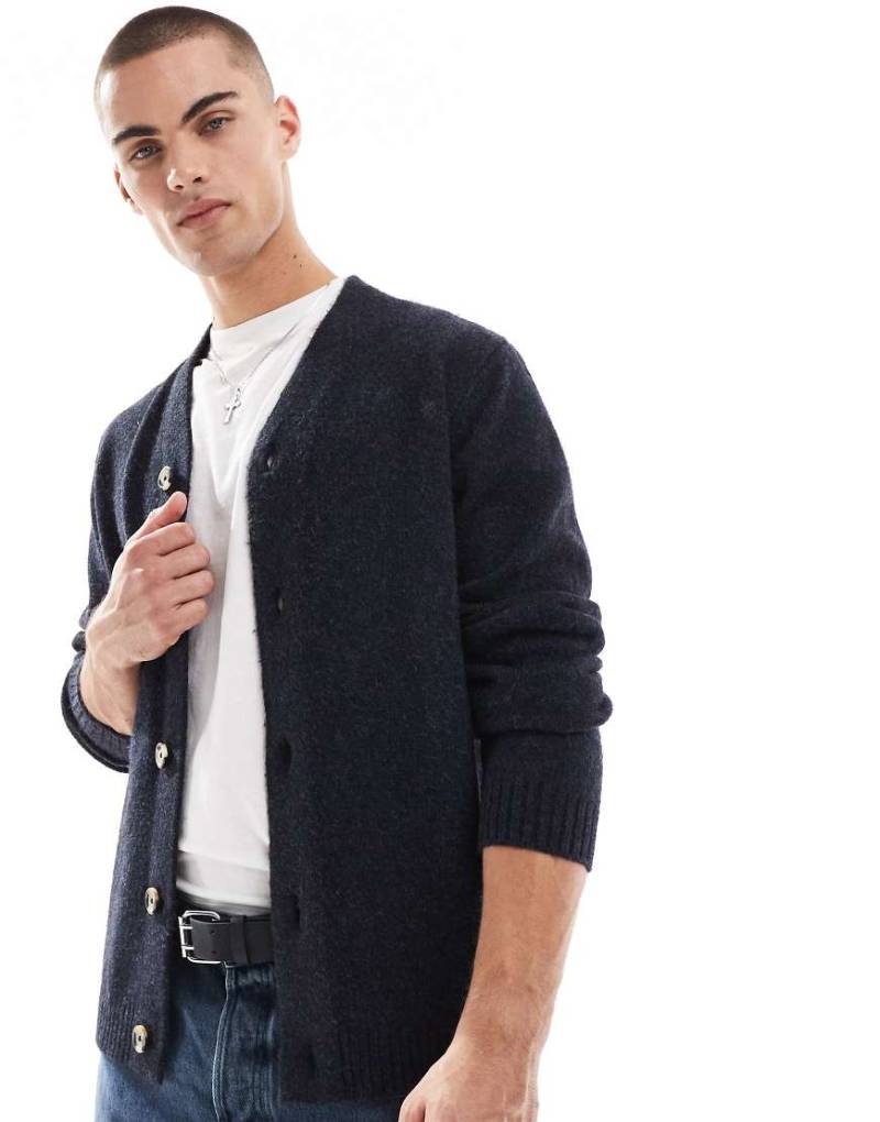 Threadbare - Strickjacke in Marineblau von Threadbare
