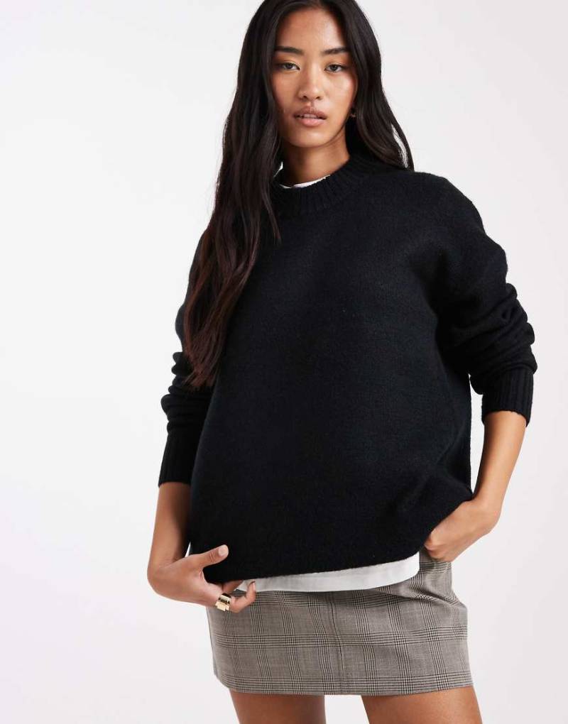 Threadbare - Strickpullover in Schwarz mit Rundhalsausschnitt von Threadbare