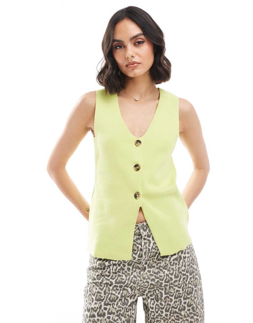 Threadbare - Strickweste in Limettengrün Threadbare - Strickweste in Limettengrün von Threadbare