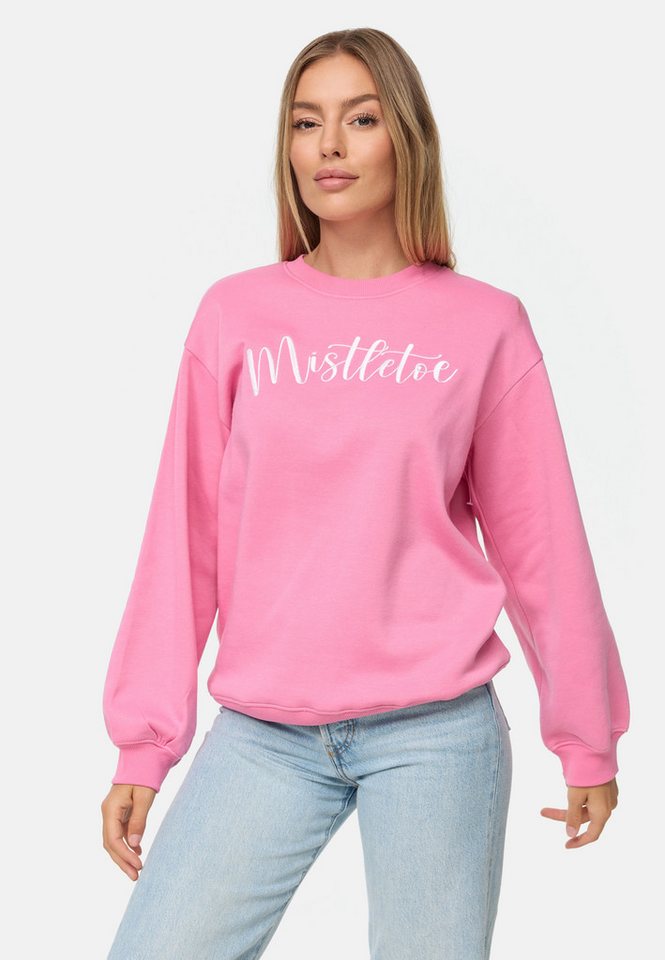 Threadbare Sweatshirt THB Mistletoe Xmas Crew Neck Sweat (1-tlg) mit angesagtem Frontprint von Threadbare