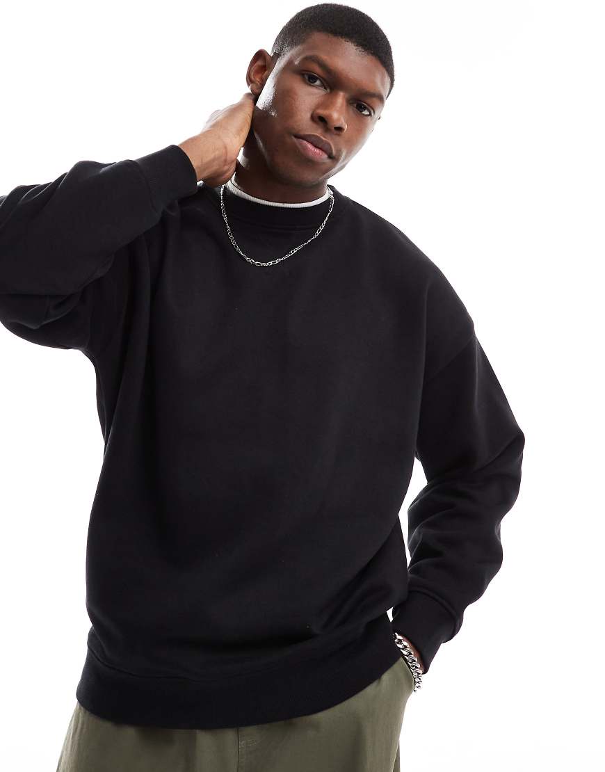 Threadbare - Sweatshirt mit Rundhalsausschnitt in Schwarz Threadbare - Sweatshirt mit Rundhalsausschnitt in Schwarz von Threadbare