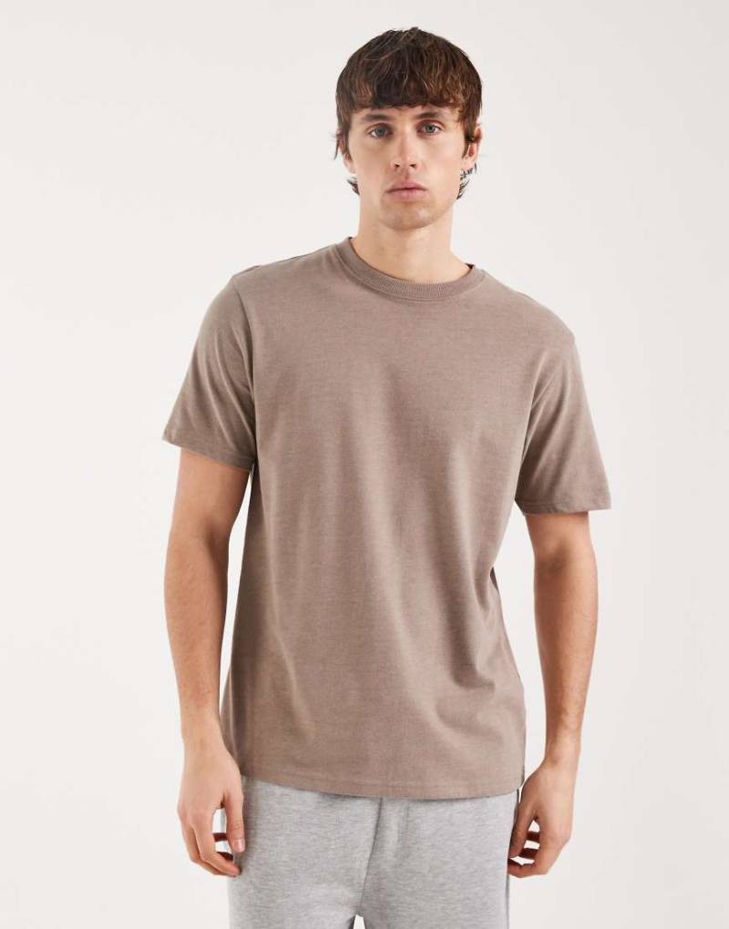 Threadbare - Regular-Fit-T-Shirt in Steinbeige-Neutral von Threadbare