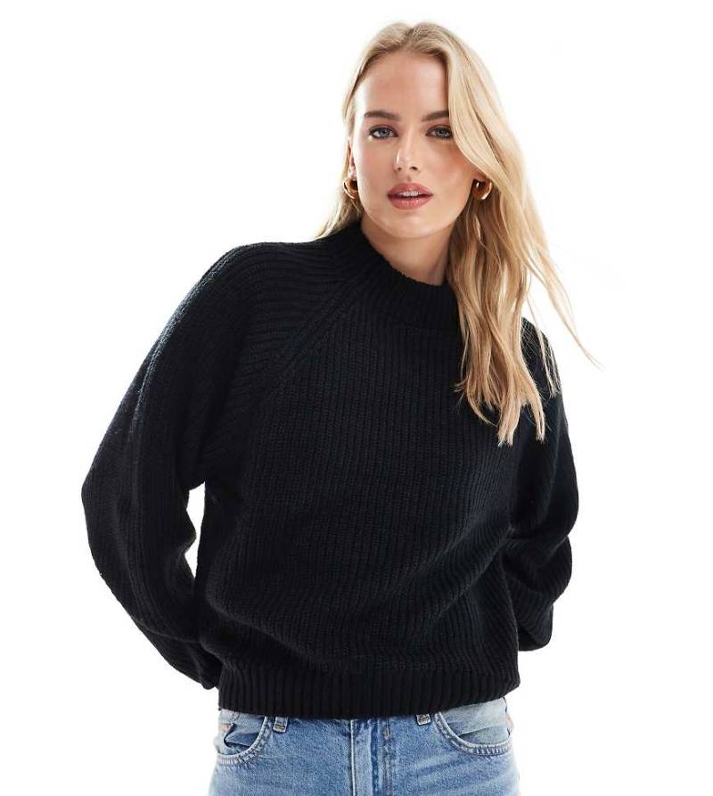 Threadbare Tall - - Hochgeschlossener Pullover in Schwarz von Threadbare