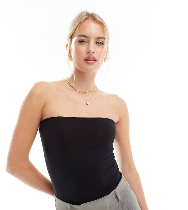 Threadbare Tall - Trägerloser Jersey-Body in Schwarz von Threadbare