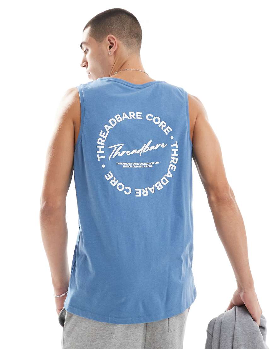 Threadbare - Trägertop in Blau mit Logoprint Threadbare - Trägertop in Blau mit Logoprint von Threadbare