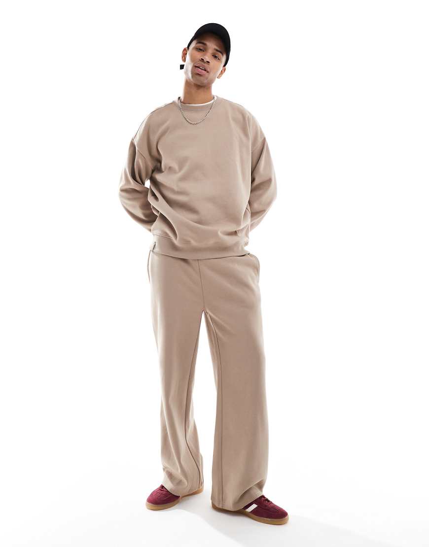 Threadbare - Weit geschnittene Jogginghose in Steinbeige, Kombiteil-Neutral Threadbare - Weit geschnittene Jogginghose in Steinbeige, Kombiteil-Neutral von Threadbare