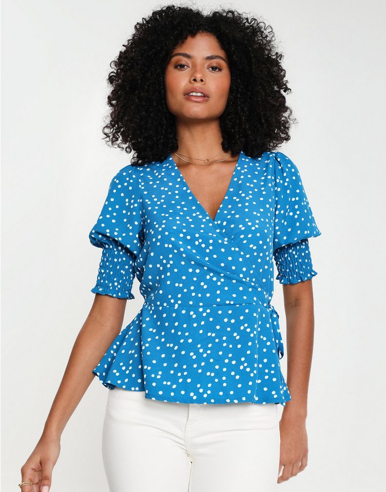 Threadbare Wickelshirt mit kurzen Ärmeln von Threadbare