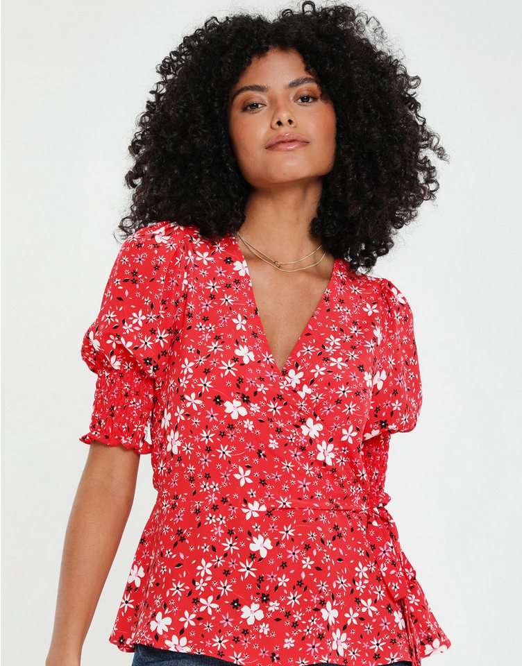 Threadbare Wickelshirt mit kurzen Ärmeln von Threadbare