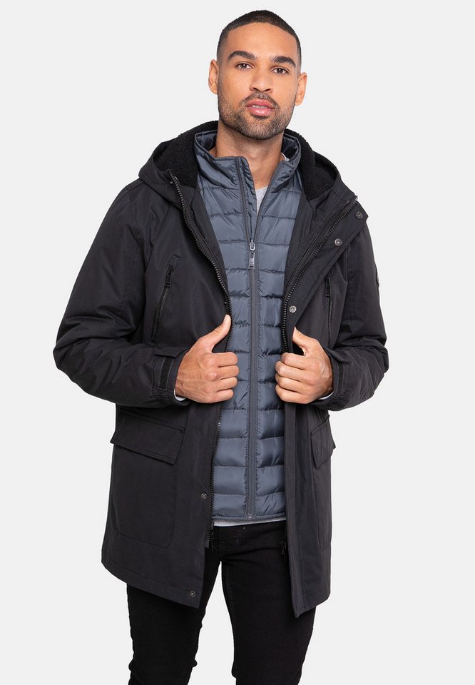 Threadbare Wintermantel Lincoln mit schützender Kapuze von Threadbare