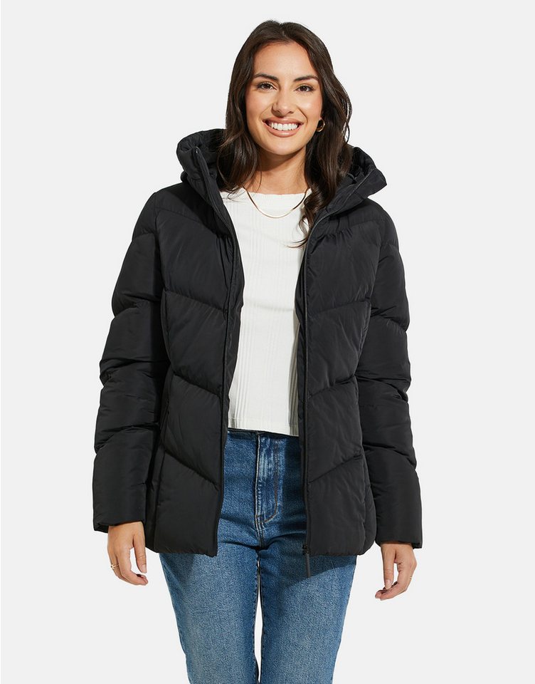 Threadbare Wintermantel THB Pencil Padded Coat With Funnel Neck (1-tlg) mit gemütlicher Kapuze von Threadbare