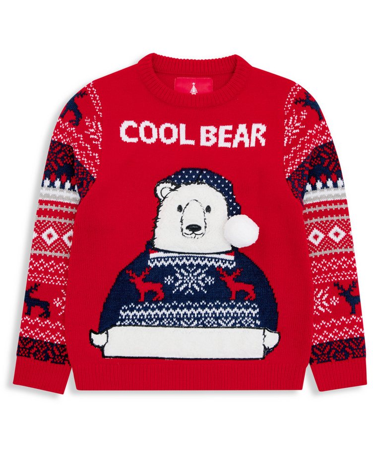 Threadboys Rundhalspullover Bear (1-tlg) im Weihnachts-Design von Threadboys