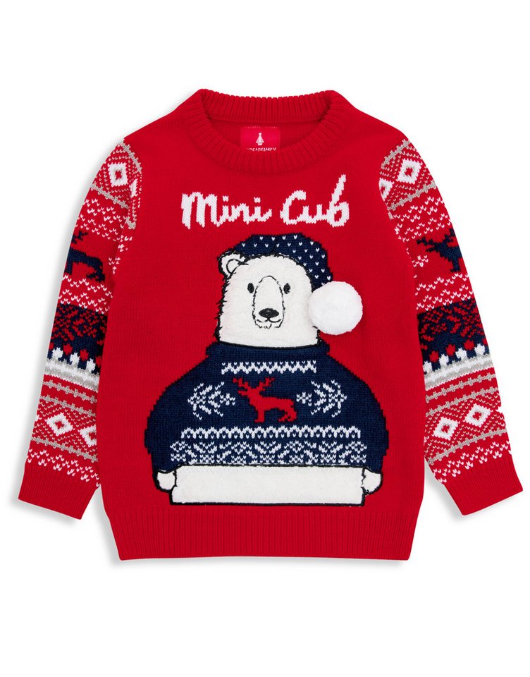 Threadboys Rundhalspullover Bear (1-tlg) mit winterlichem Print von Threadboys