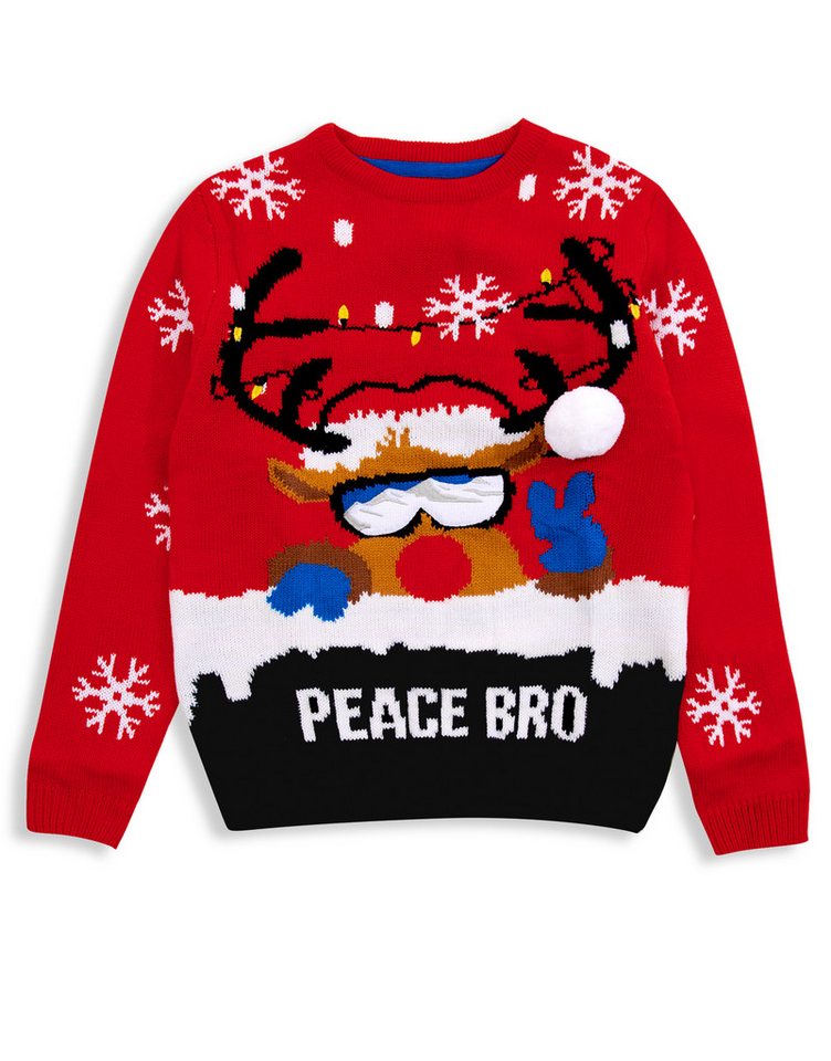 Threadboys Rundhalspullover Peace (1-tlg) mit tollem Weihnachtsmotiv von Threadboys