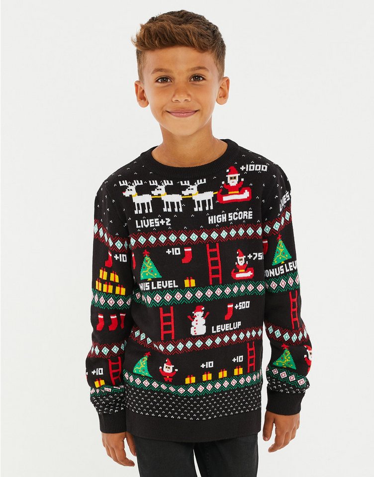 Threadboys Rundhalspullover Xmas Jumper Level (1-tlg) mit tollem Weihnachts-Motiv von Threadboys