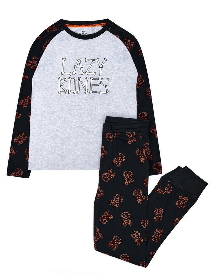 Threadboys Schlafanzug Bone Halloween (2 tlg) mit coolem Halloween-Motiv von Threadboys