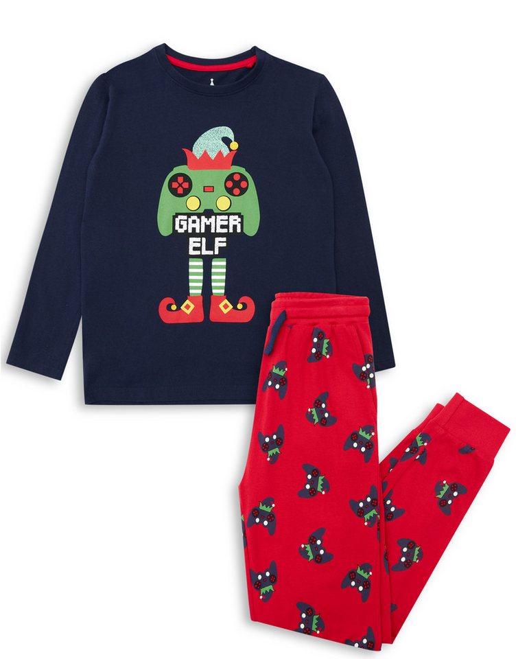 Threadboys Schlafanzug LW Gamester Lounge Set mit weihnachtlichem Motiv von Threadboys