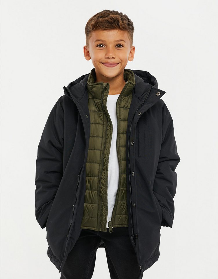 Threadboys Wintermantel THB Gilbert Mock Layer mit kuscheliger Kapuze von Threadboys