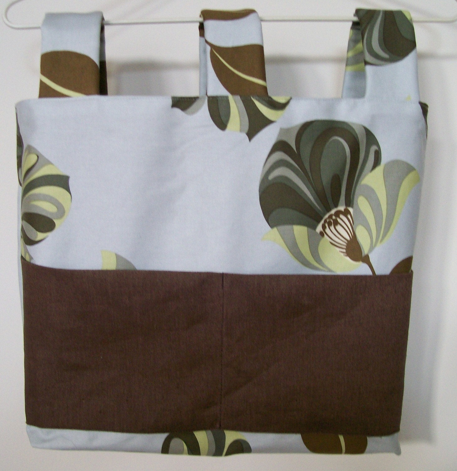 Walker Rollstuhl Tasche Tote Amy Butler Nigella Stoff Grandiflora Hunter von ThreadedNeedleDesign