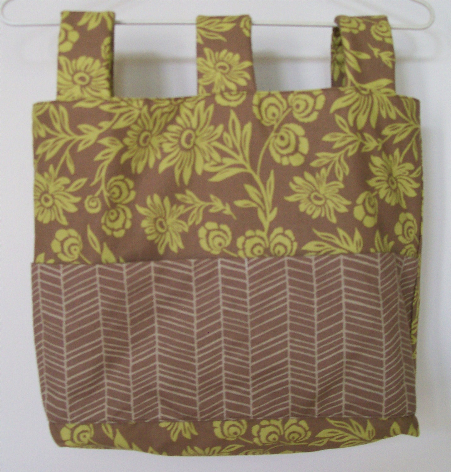 Walker Rollstuhl Tasche Tote in Joel Dewberry Moderne Wiese Handverlesen Gänseblümchen Sunglow von ThreadedNeedleDesign
