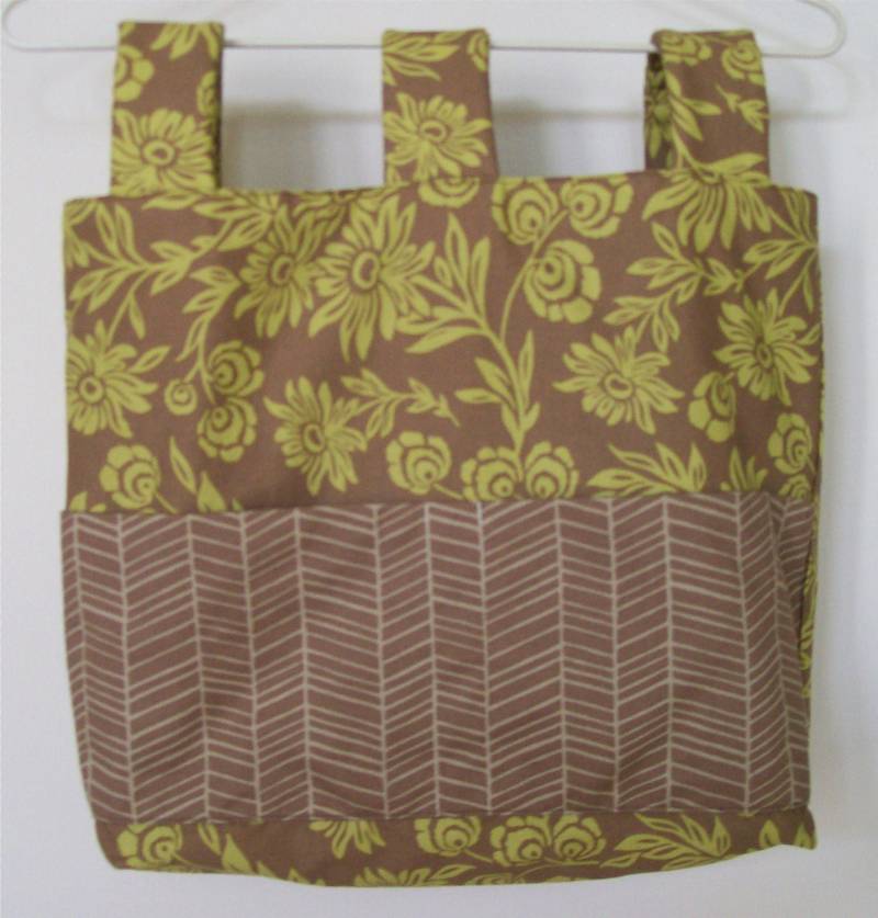 Walker Rollstuhl Tasche Tote in Joel Dewberry Moderne Wiese Handverlesen Gänseblümchen Sunglow von ThreadedNeedleDesign