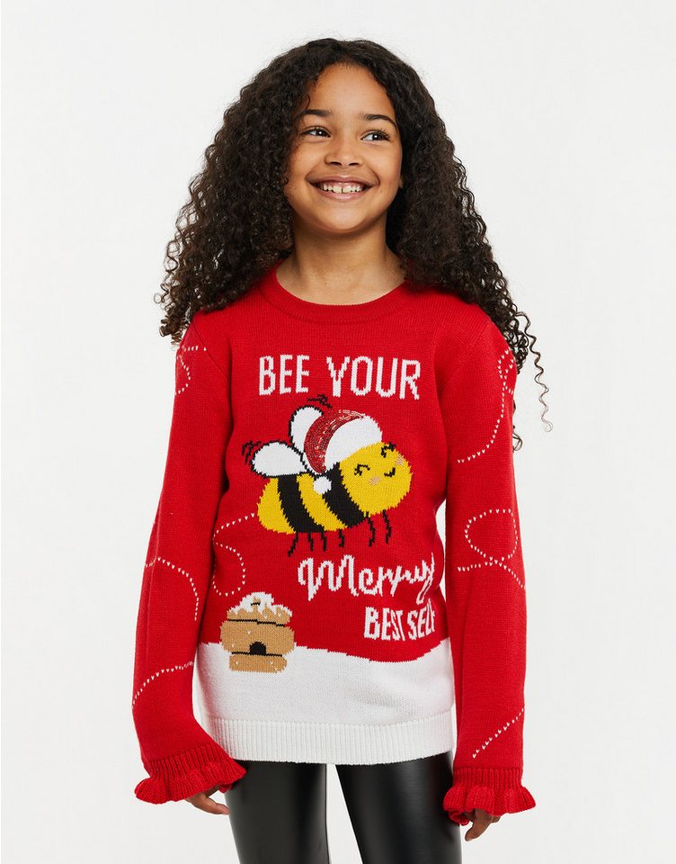 Threadgirls Rundhalspullover mit tollem Weihnachts-Design von Threadgirls