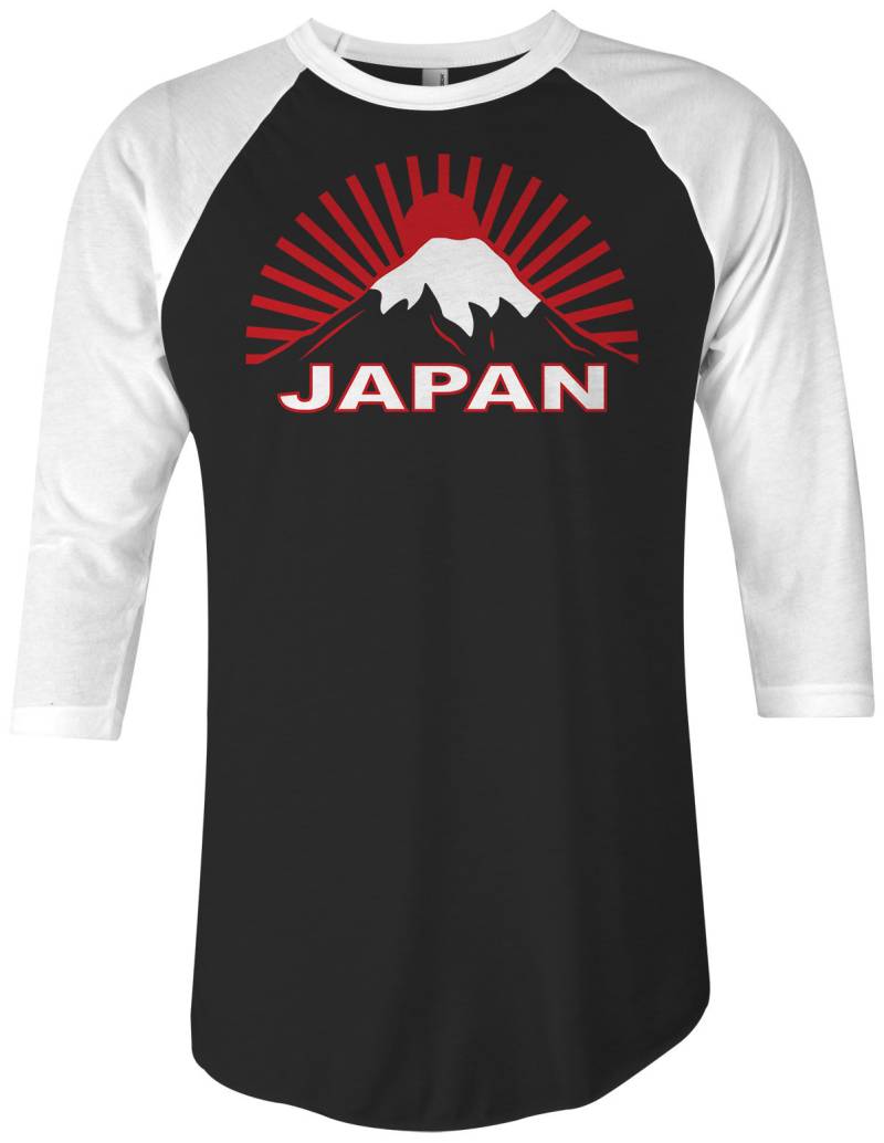 Aufgehende Sonne - Unisex Erwachsene Raglan T-Shirt Japan von Threadrock