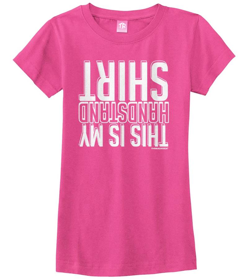 Dies Ist Mein Handstand Shirt Girls Ausgestattet T-Shirt Oder Jugend Regelmäßig Fit von Threadrock