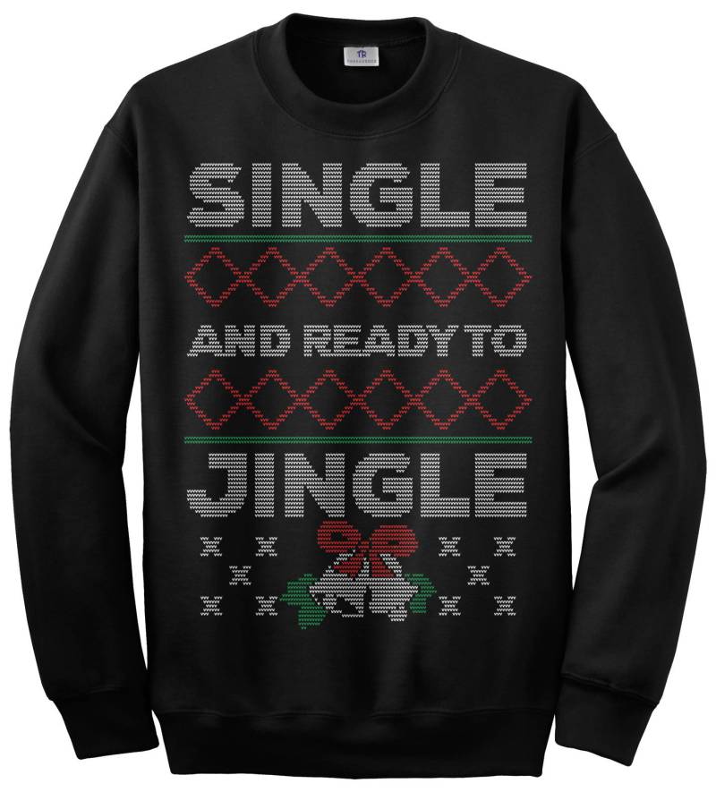 Einfache Und Bereit Zu Hässlich Weihnachten Pullover Unisex Erwachsene Rundhals Sweatshirt Klingeln von Threadrock