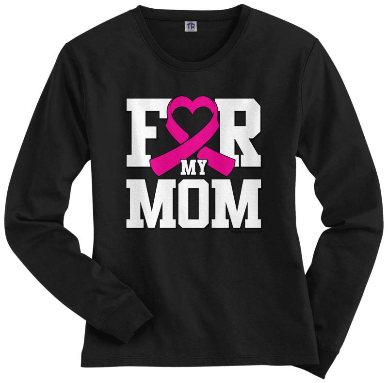 Für Meine Mutter Brustkrebs Bewusstsein Frauen Langarm T-Shirt von Threadrock