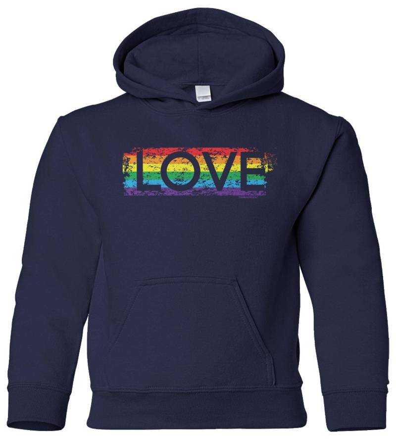 Gay-Pride Regenbogen Liebe Unisex Jugend Pullover Hoodie Sweatshirt von Threadrock