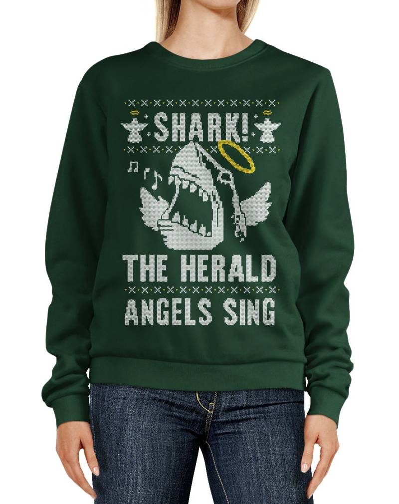 Hai Die Herold-Engel Singen Unisex Erwachsene Rundhals Sweatshirt von Threadrock