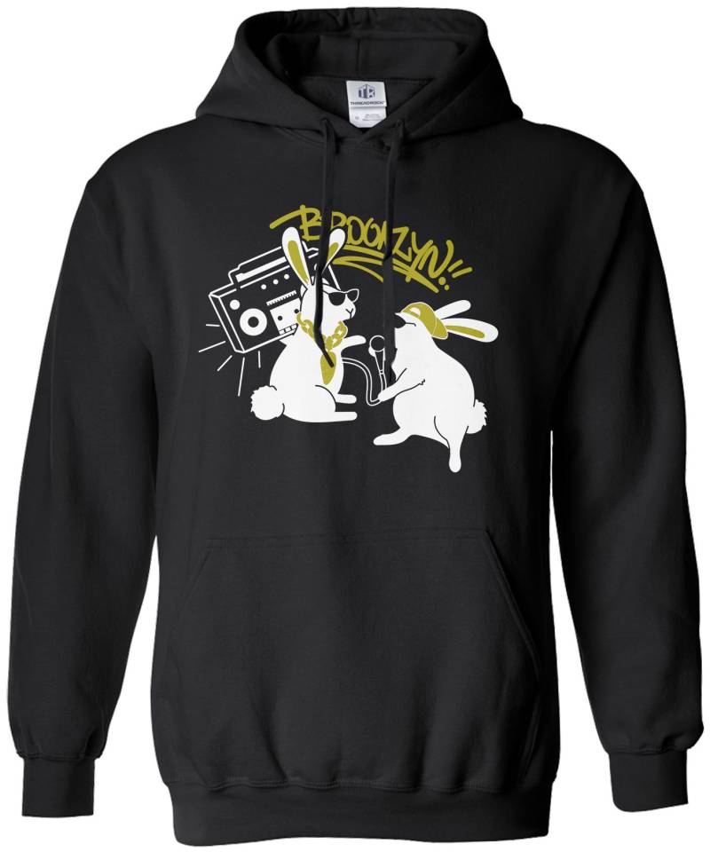 Hip Hop Hasen | Lustige 90 80Er Rap Musik Unisex Erwachsene Pullover Hoodie Sweatshirt von Threadrock